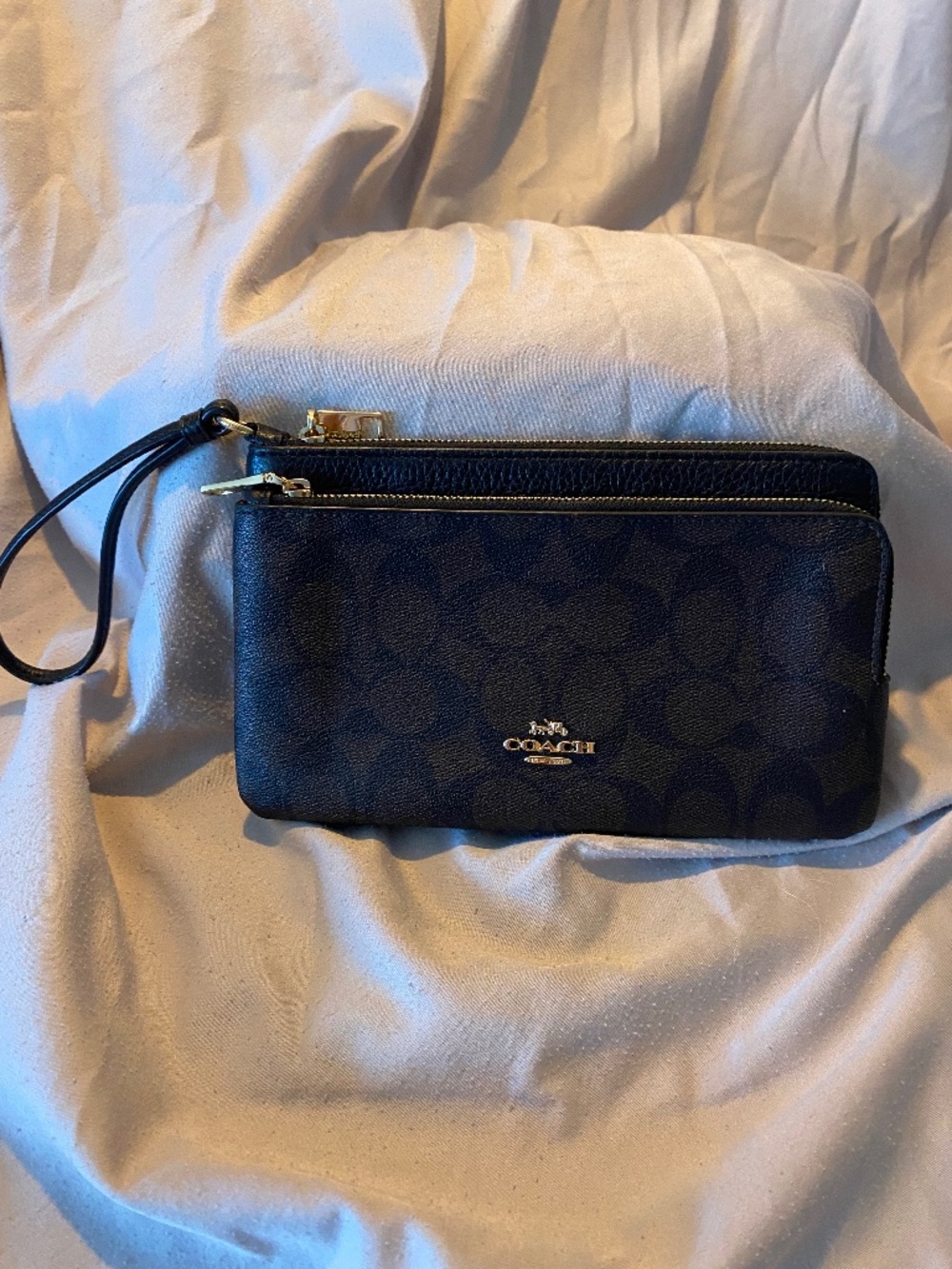 Coach Double Zip Wallet Wrist